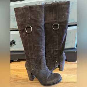 Guess Brown Suede JASANA Riding Boots